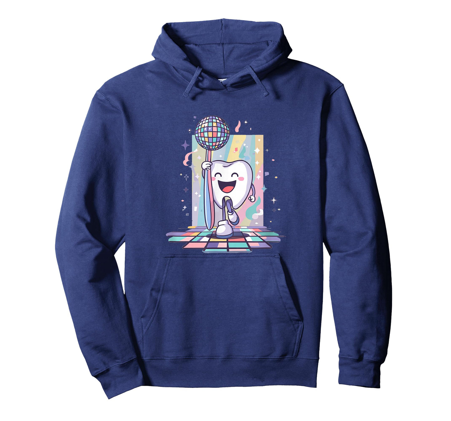 Awesome Tooth with Brush in Retro Disco for Party Lovers T-Shirt
