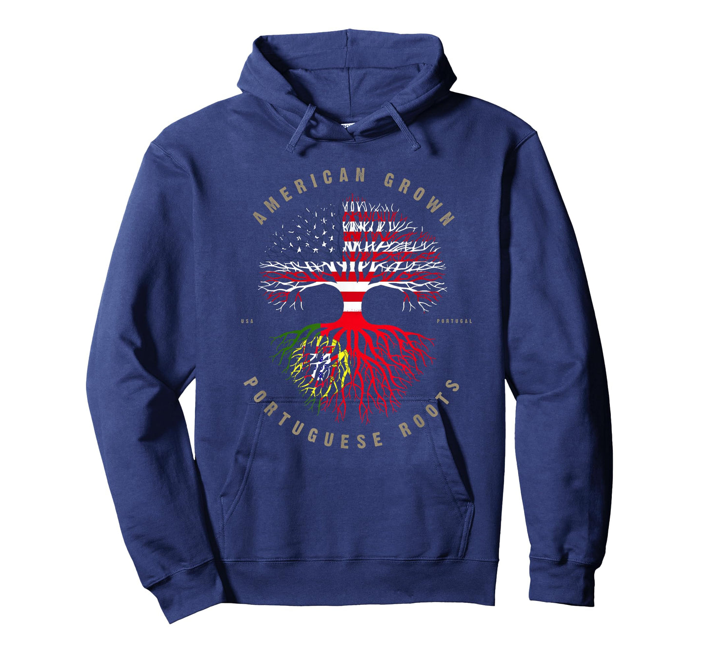 American Grown Portuguese Roots Portugal Flag T-Shirt