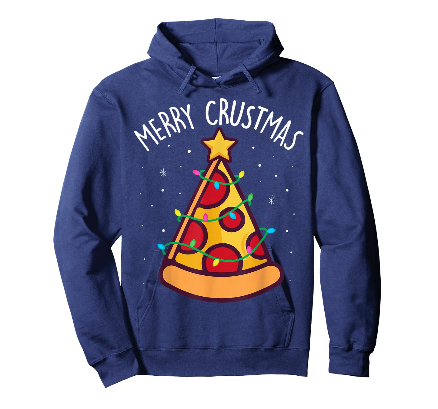 Funny Merry Crustmas Pizza Christmas Tree Kids Toddler Sleep T-Shirt