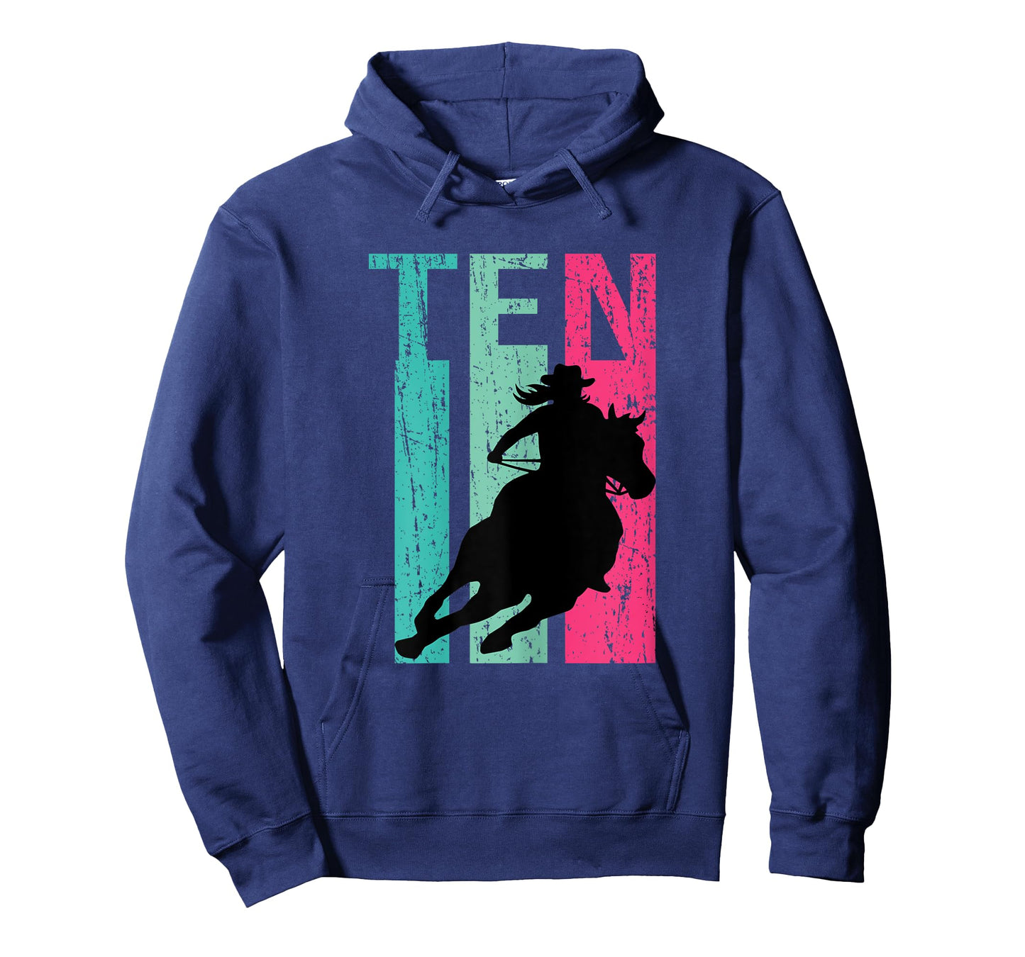 Retro Rodeo 10th Birthday Horse Lover Cowgirl Country 10 T-Shirt