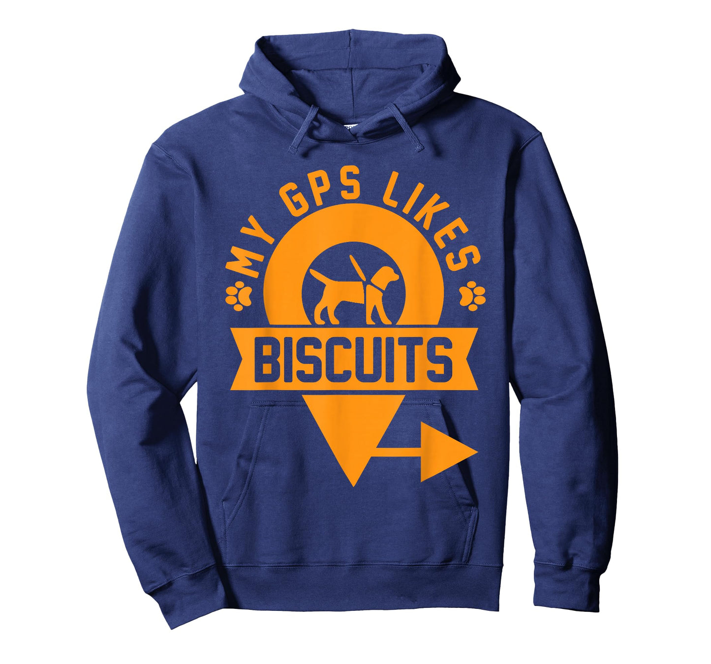 My GPS Likes Biscuits Funny Blind Service Animal Guide Dog T-Shirt