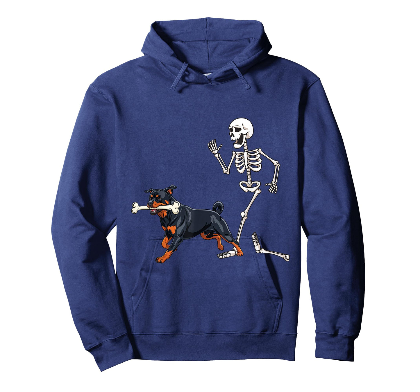 Funny Halloween Rottweiler and Skeleton T-Shirt