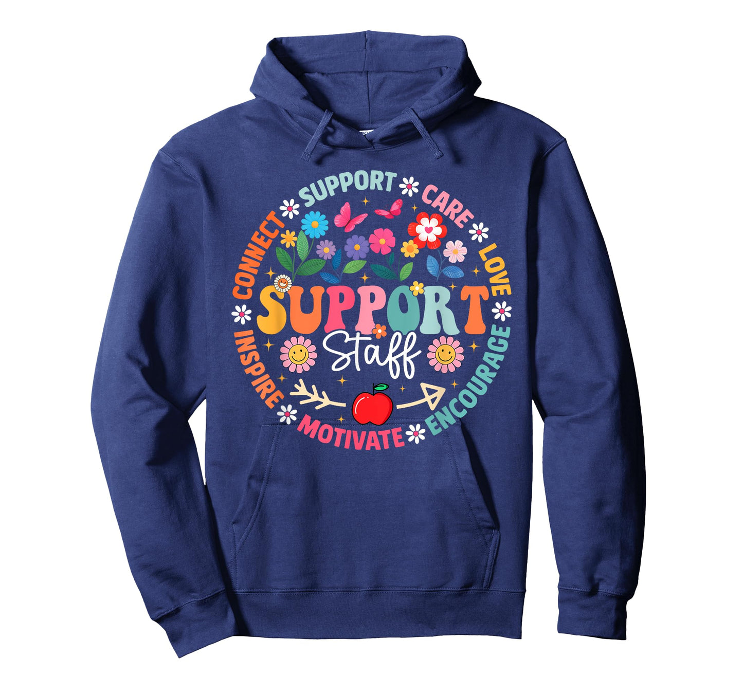 Floral Support Staff Appreciation Week Back To School T-Shirt