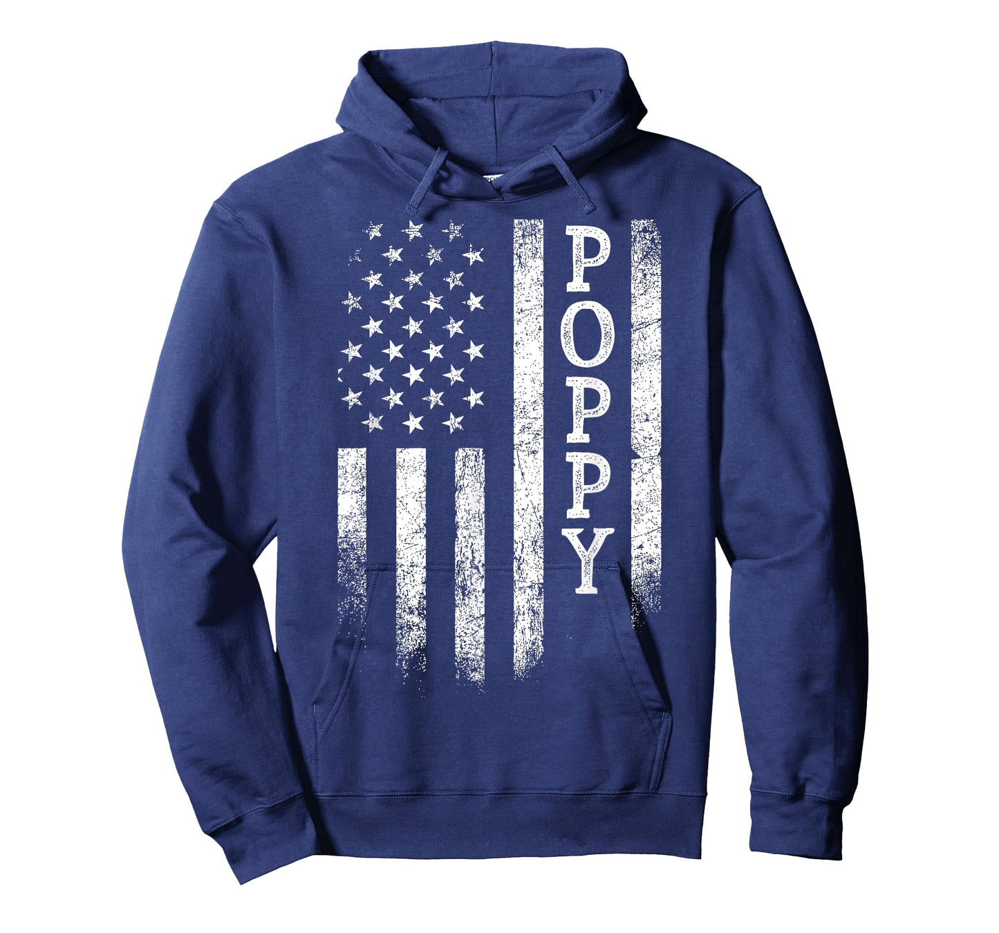 Distressed Poppy American Flag Patriotic Father's Day T-Shirt