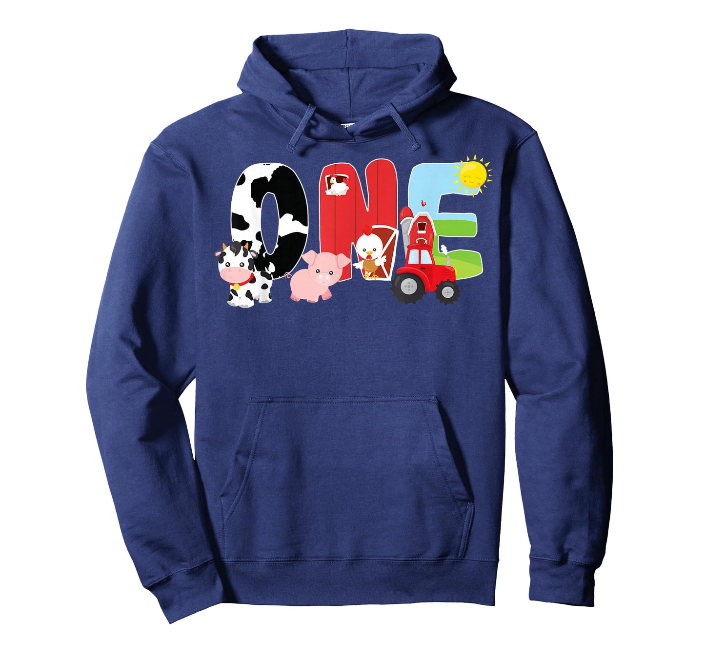 Farm Animals 1st Birthday Barnyard 1 Year Old Baby Birthday T-Shirt