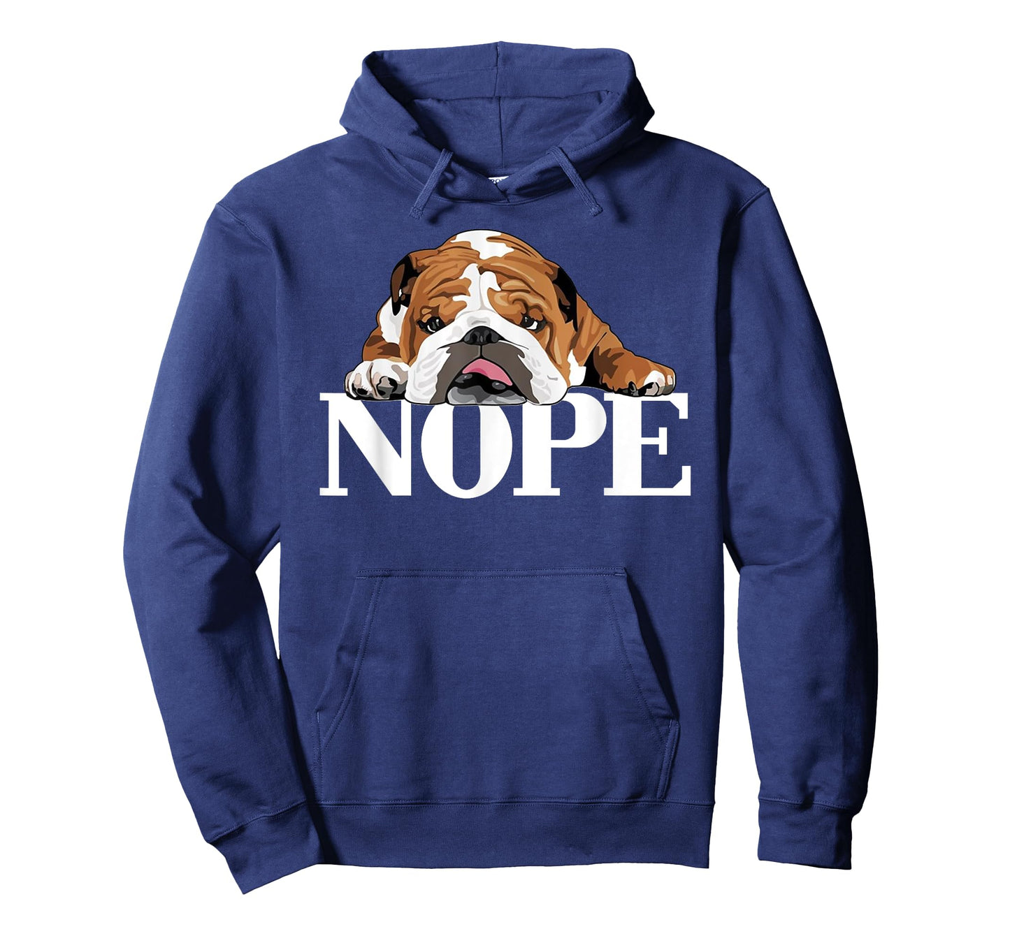 Nope Lazy English Bulldog Funny Gift T-Shirt for Men Women Girls Kids