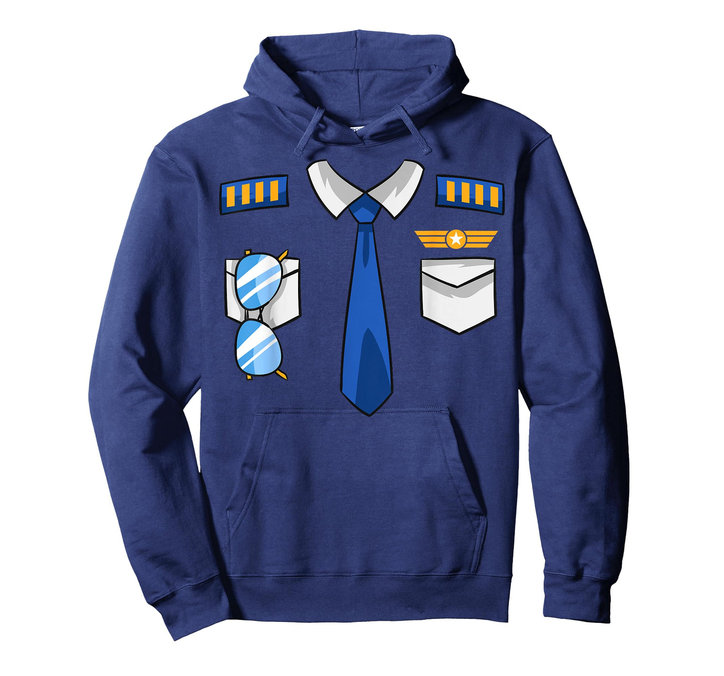 Pilot Uniform Costume Airplane Aviator Aviation Halloween T-Shirt Small