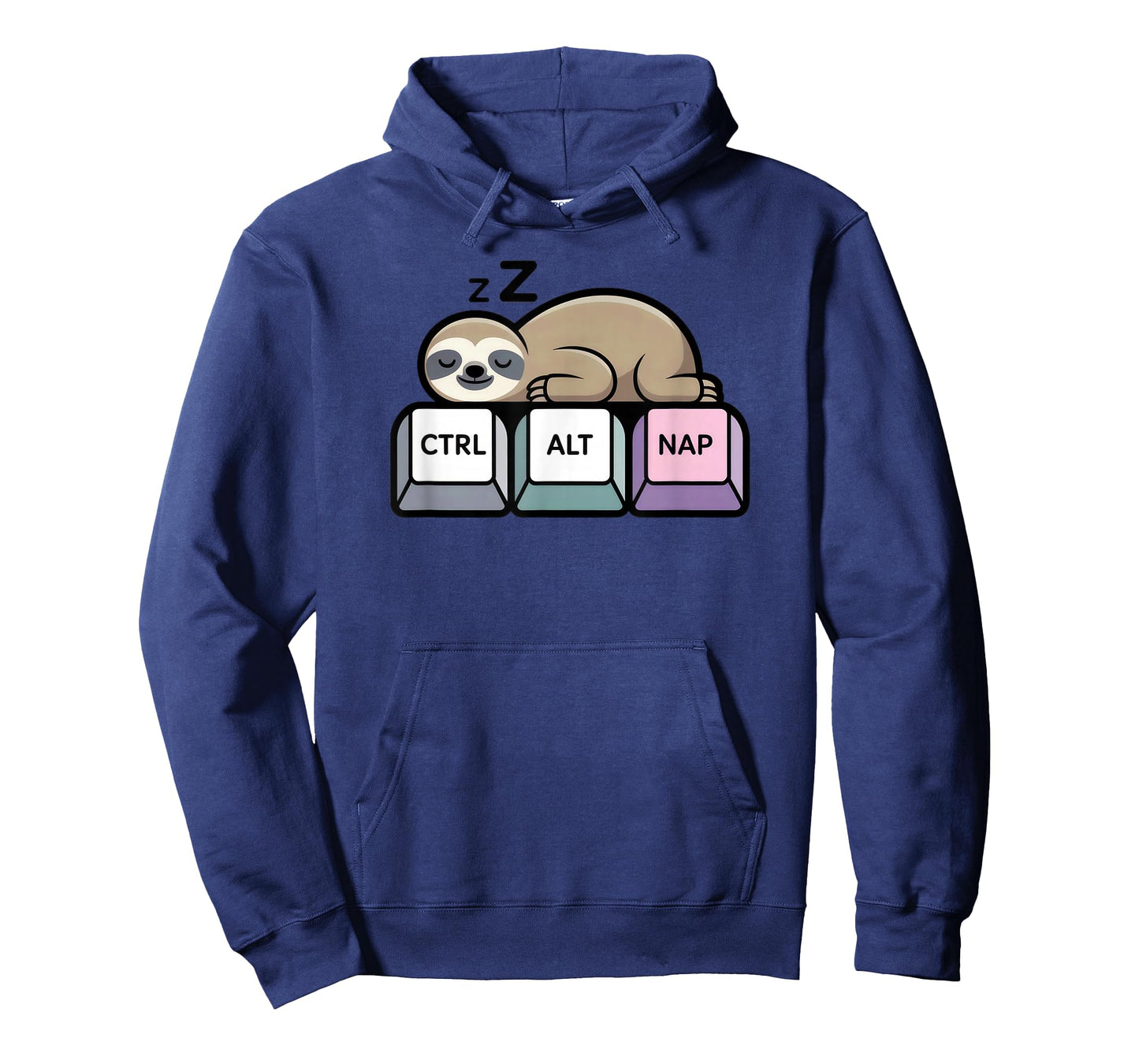Ctrl Alt Nap Funny Sloth Work from Home Lazy Tech Cartoon T-Shirt