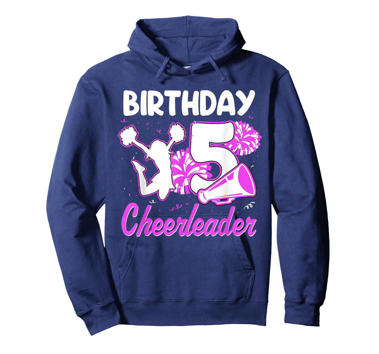 5th Birthday Cheerleader Girl 5 Years Old Cheerleading T-Shirt