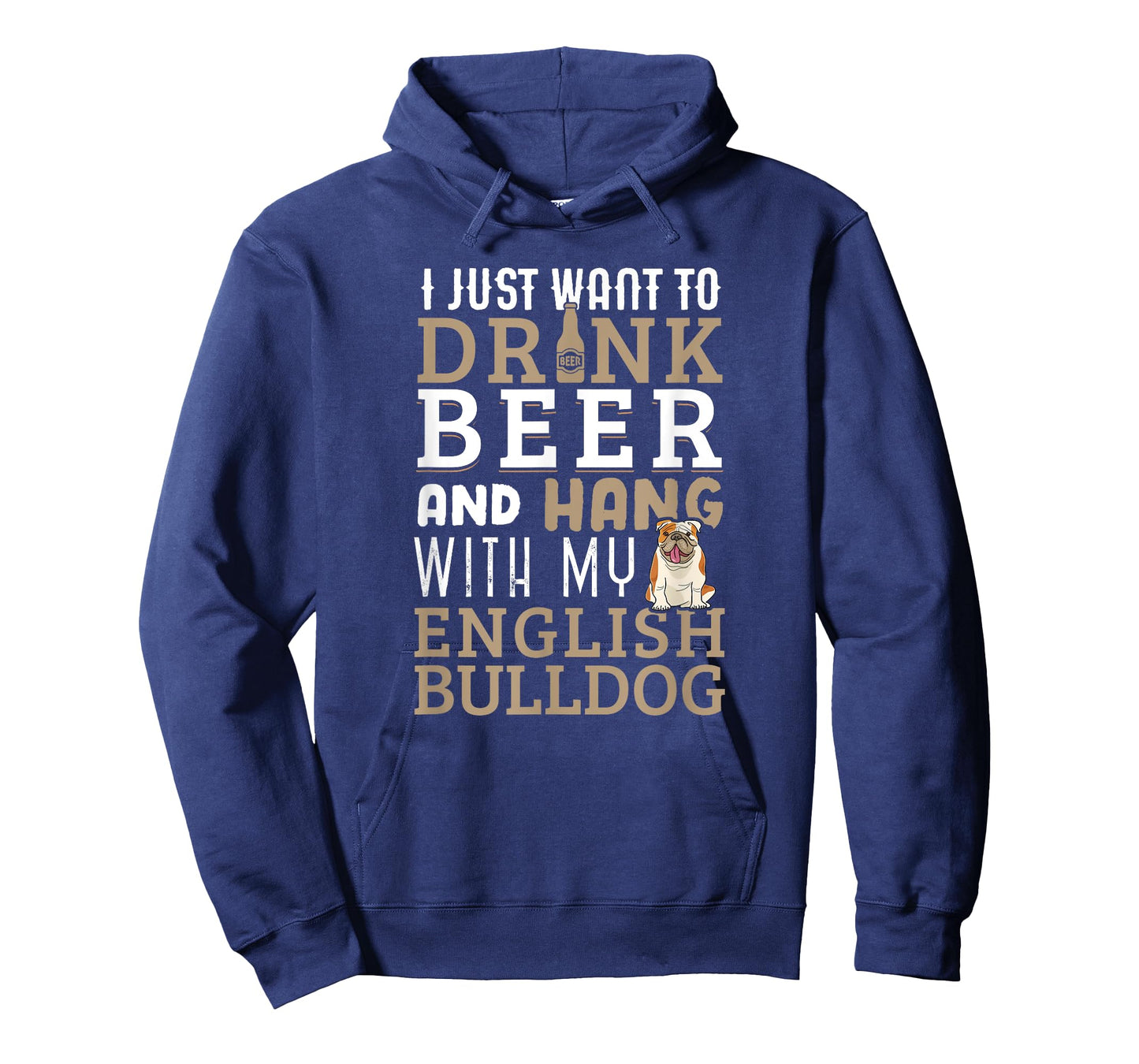 English Bulldog Dad T-Shirt Funny Dog Lovers & Beer T-Shirt for Men Women