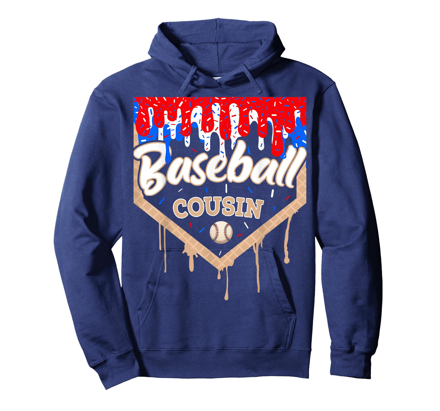 Baseball Drip Cousin Ice Cream Home Plate Baseball Sports T-Shirt