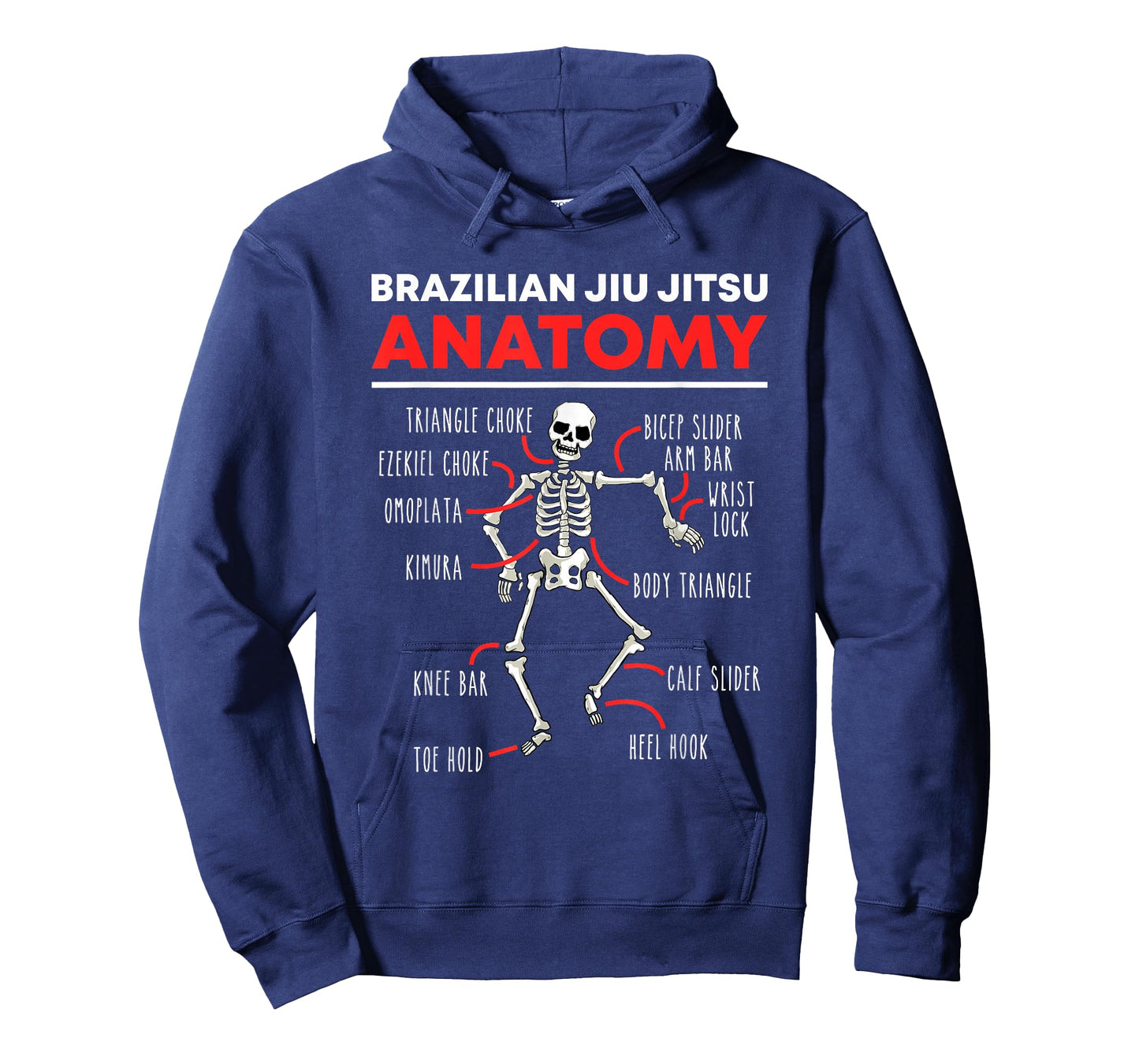 Brazilian Jiu Jitsu Anatomy Skeleton Funny Mix Martial Arts T-Shirt
