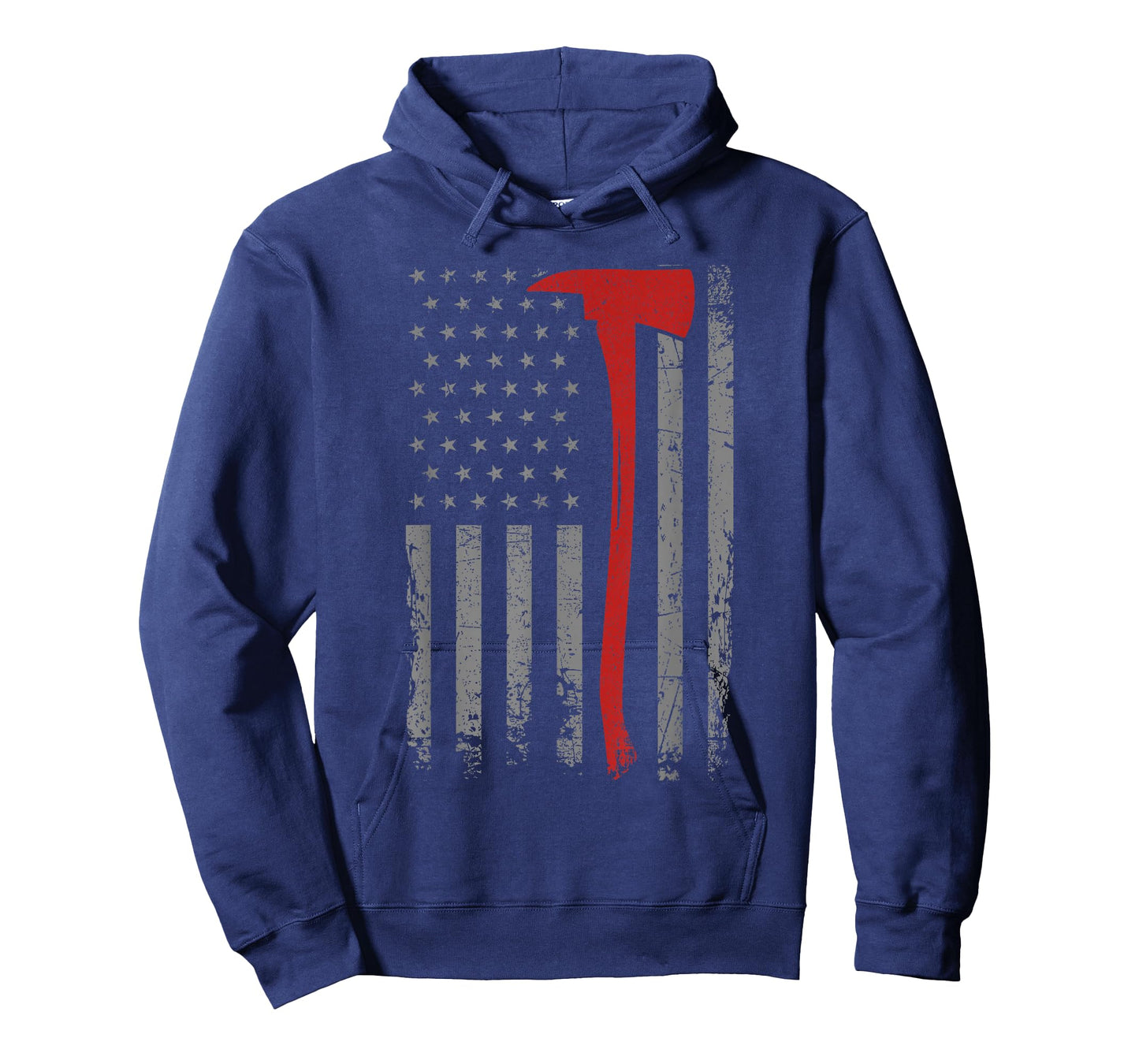 Wildland Firefighter Axe American Flag Thin Red Line Fireman T-Shirt