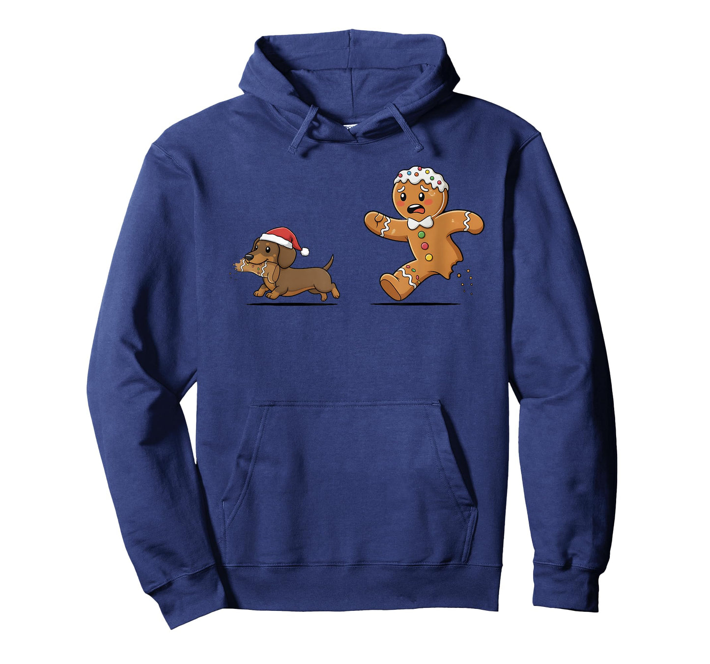 Gingerbread Cookie Chasing Dachshund Christmas Dog Lover T-Shirt