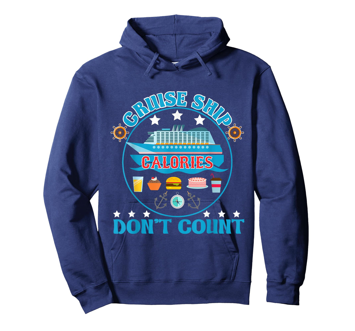 Cruise Ship Calories Don't Count Cruising Foodie T-Shirt