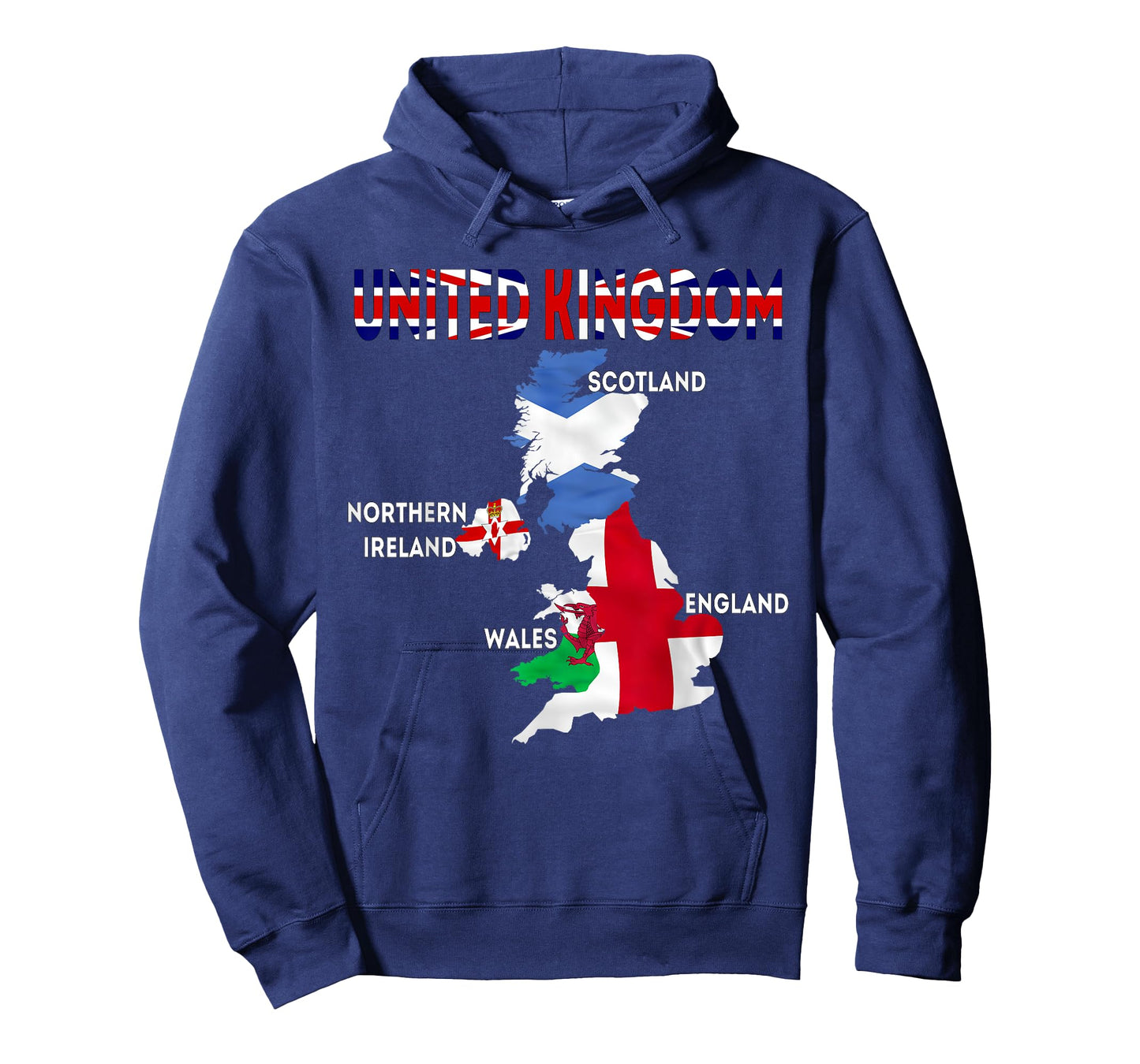 UK flag map, England, Scotland, Wales, Northern Ireland maps T-Shirt