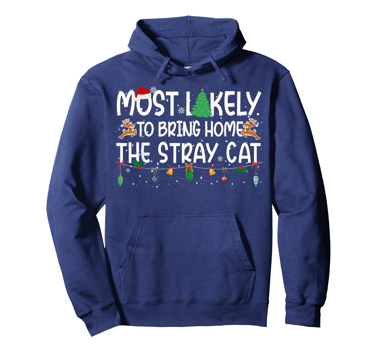 Family Christmas Xmas Most Likely to Bring Home A Stray Cat T-Shirt