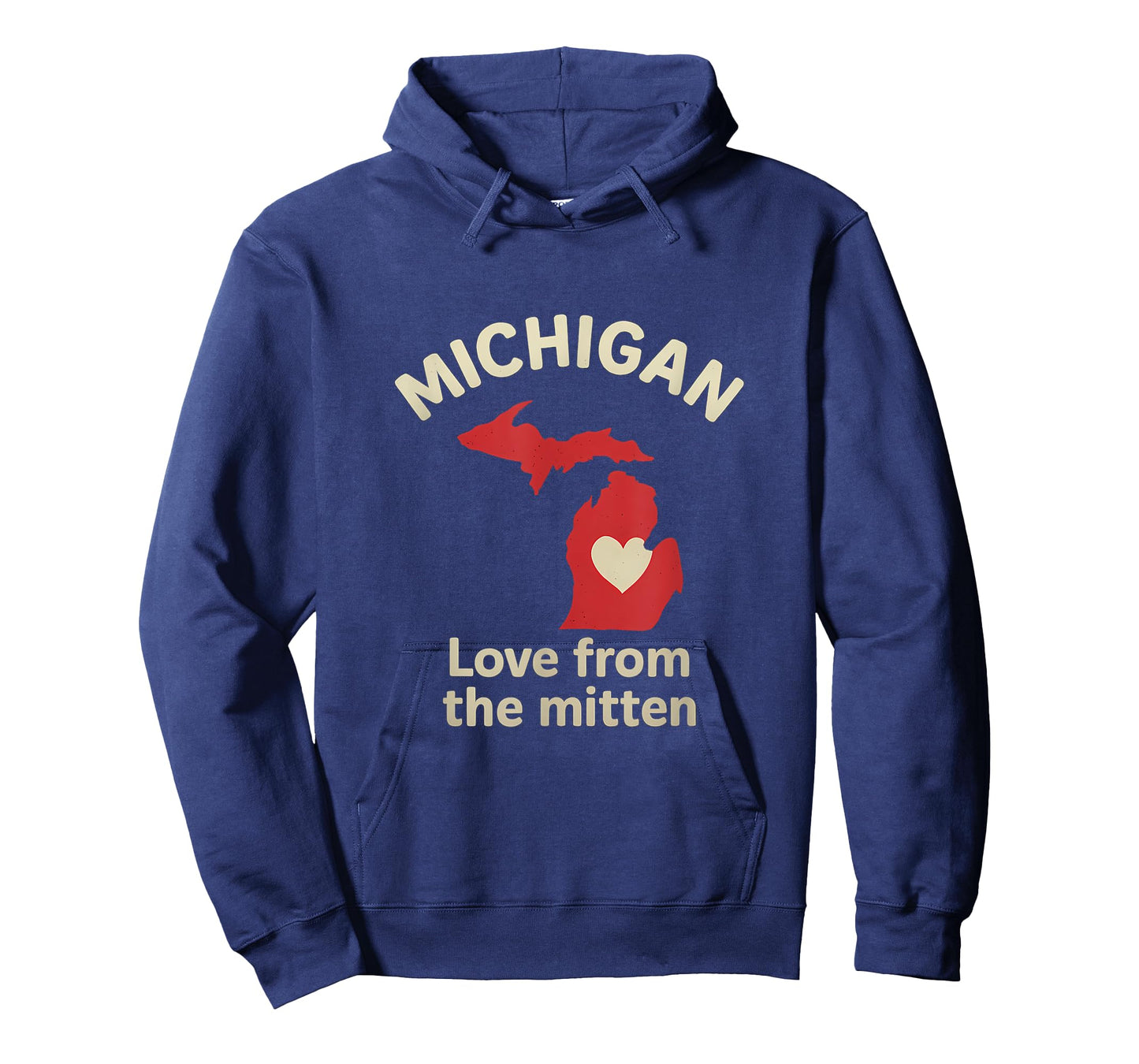 Michigan Mitten Heart State Pride Red Cream T-Shirt