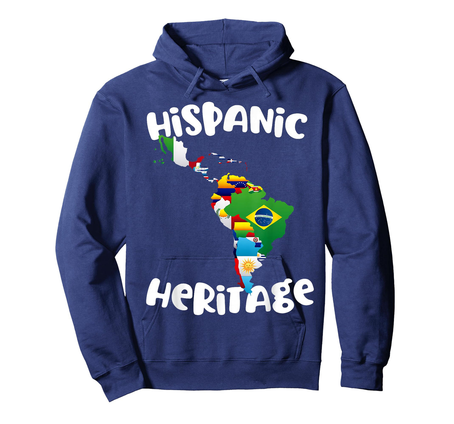 Hispanic Heritage Month All Countries Flag Inspiration Map T-Shirt