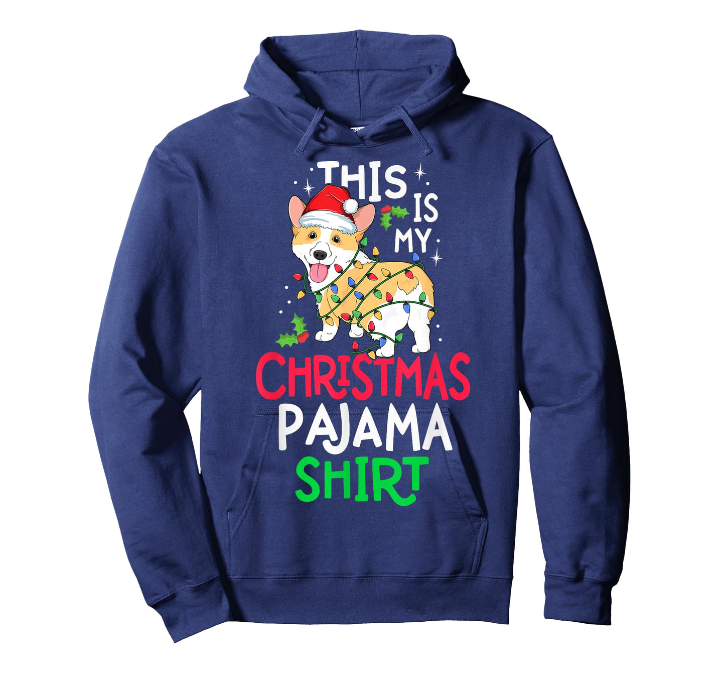 Corgi Tree Light Dog Xmas This Is My Christmas Pyjama Shirt T-Shirt