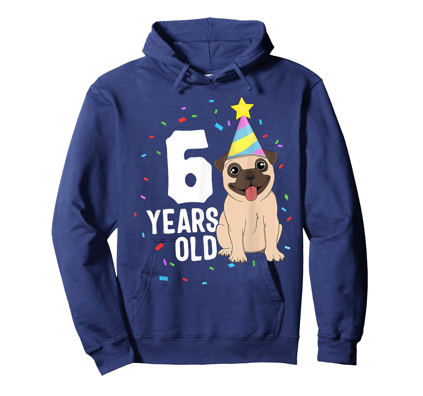 6 Years Old Birthday Pug Dog Lover Party 6th Birthday Kid T-Shirt