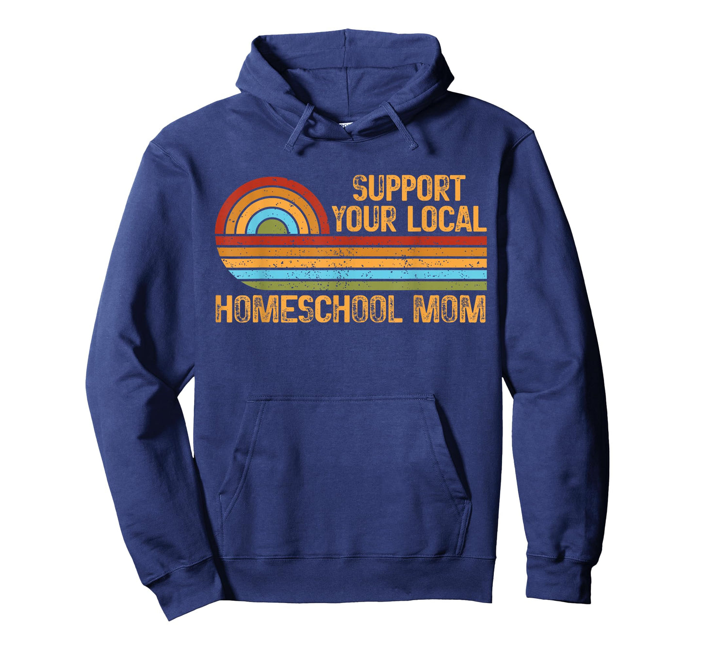 Homeschool Mom Retro Support Teaching Learning Proud Mama T-Shirt