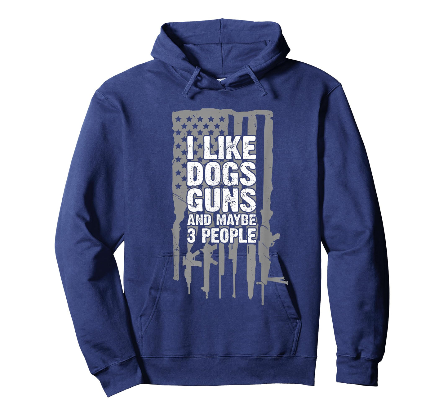I Like Dogs Guns and Maybe 3 People Funny T-Shirt