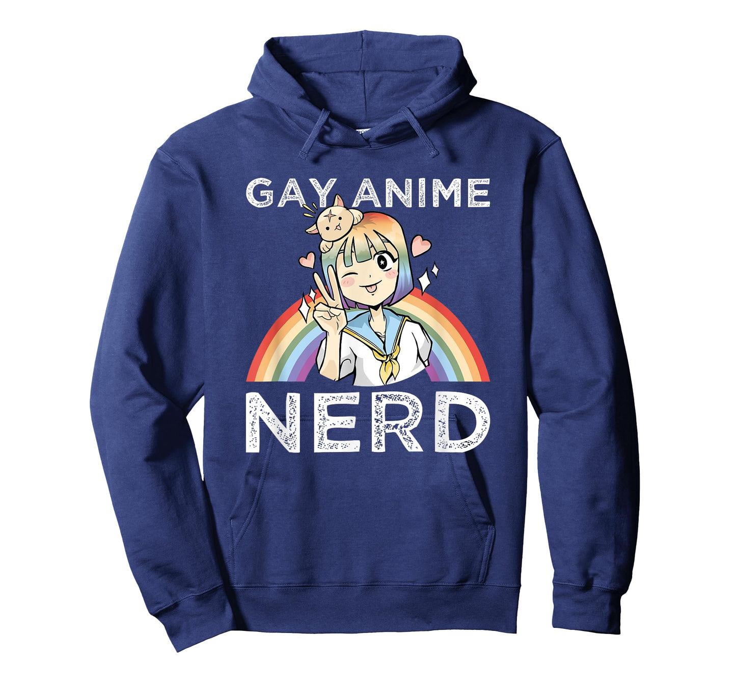 LGBTQ Rainbow Gay Anime Nerd Kawaii Neko Girl Pride Otaku T-Shirt