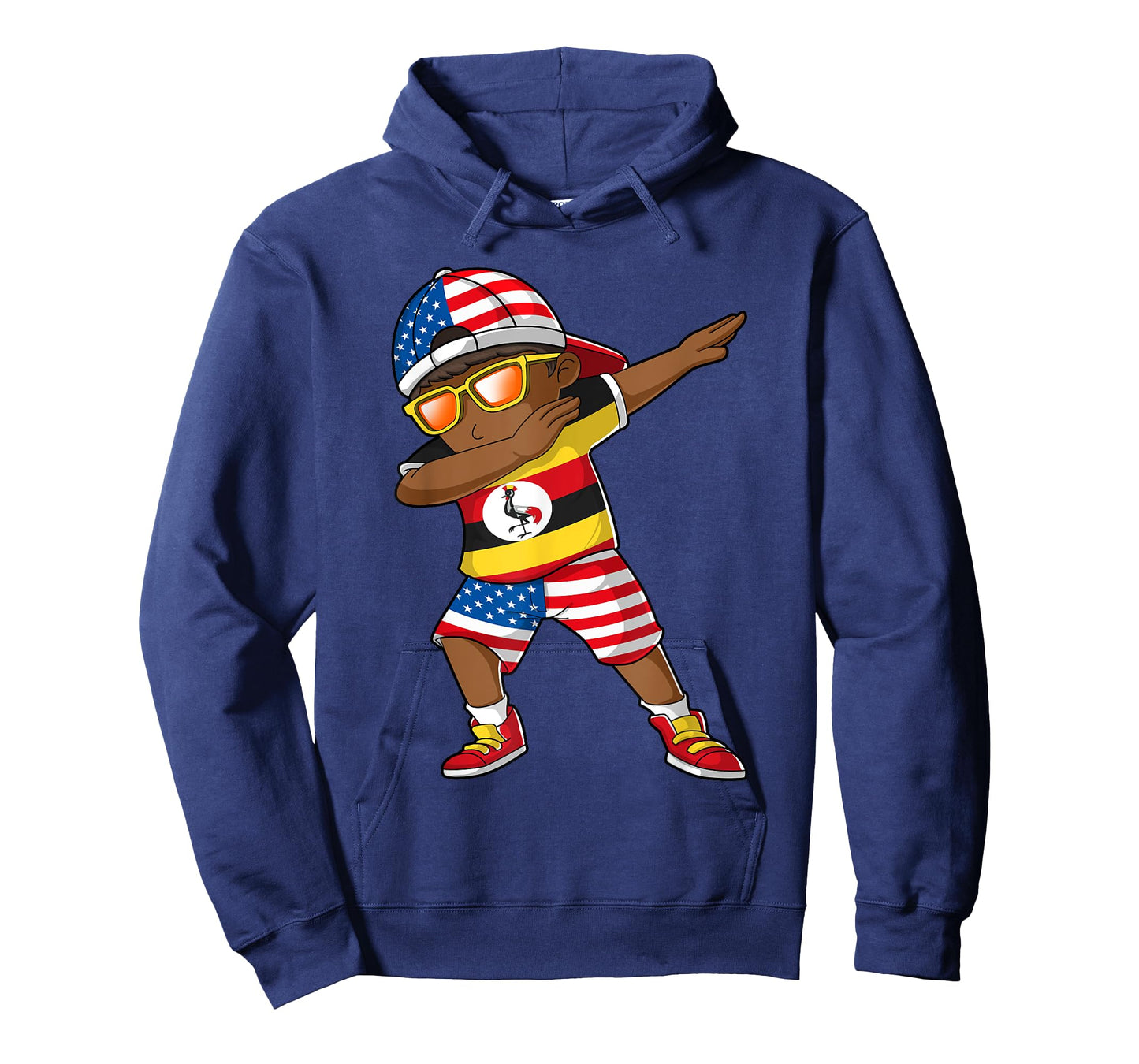 Half American Half Ugandan Boy Kid Uganda Flag Patriotic T-Shirt