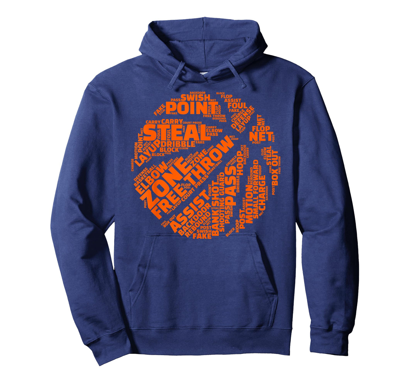 Basketball Terms Motivational Word Cloud for Ball Player T-Shirt
