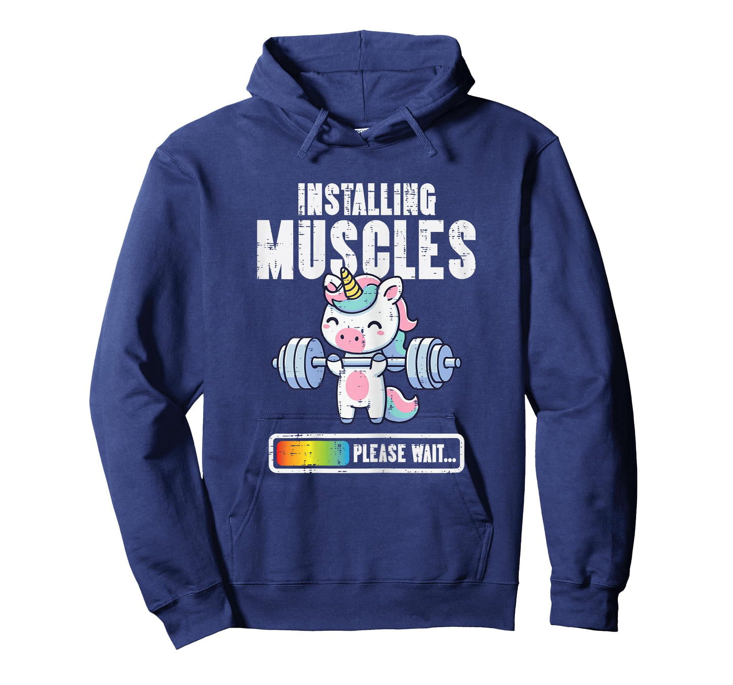 Gym Unicorn Installing Muscles Funny Workout Women Girls Kid T-Shirt