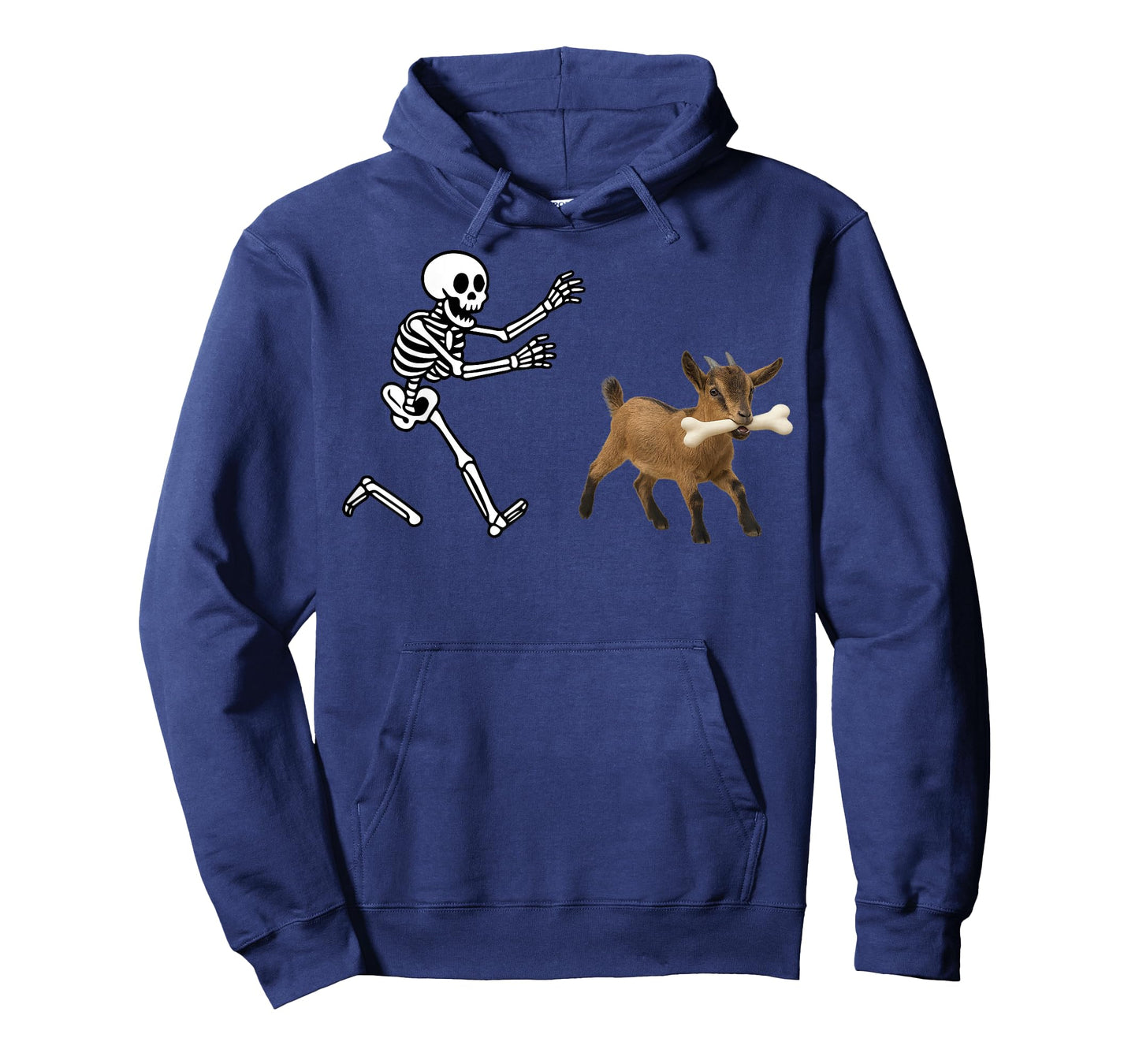 Funny Goat Running Skeleton Halloween T-Shirt