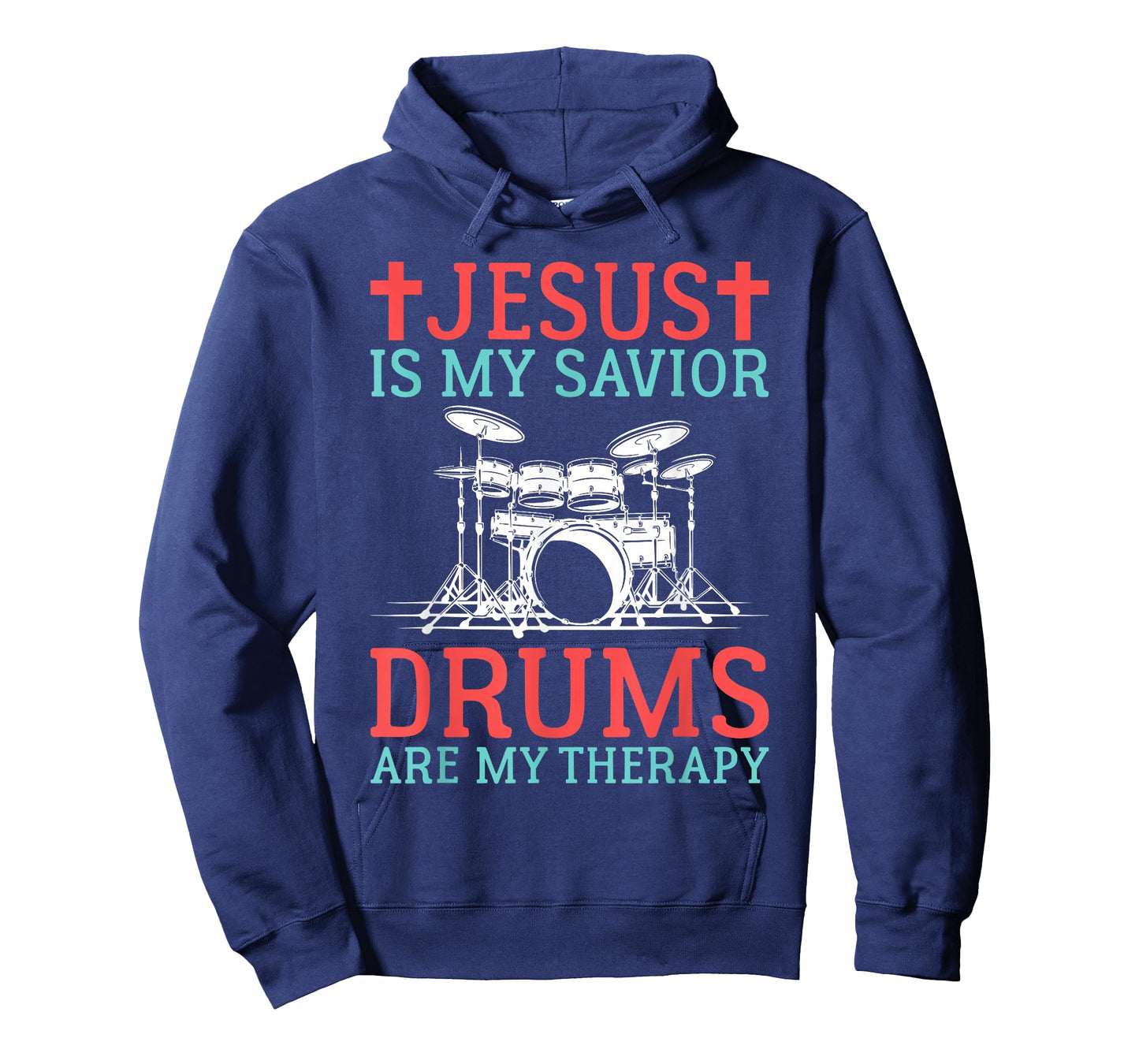 Jesus is my Savior Drums are my Therapy Jesus Drummer T-Shirt