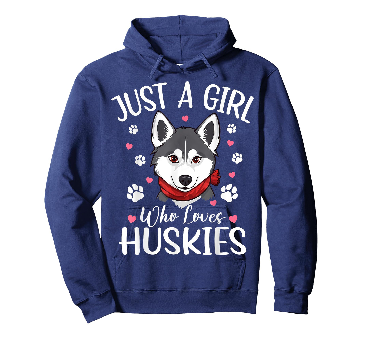 Just A Girl Who Loves Huskies Funny Husky Dog Women Girls T-Shirt
