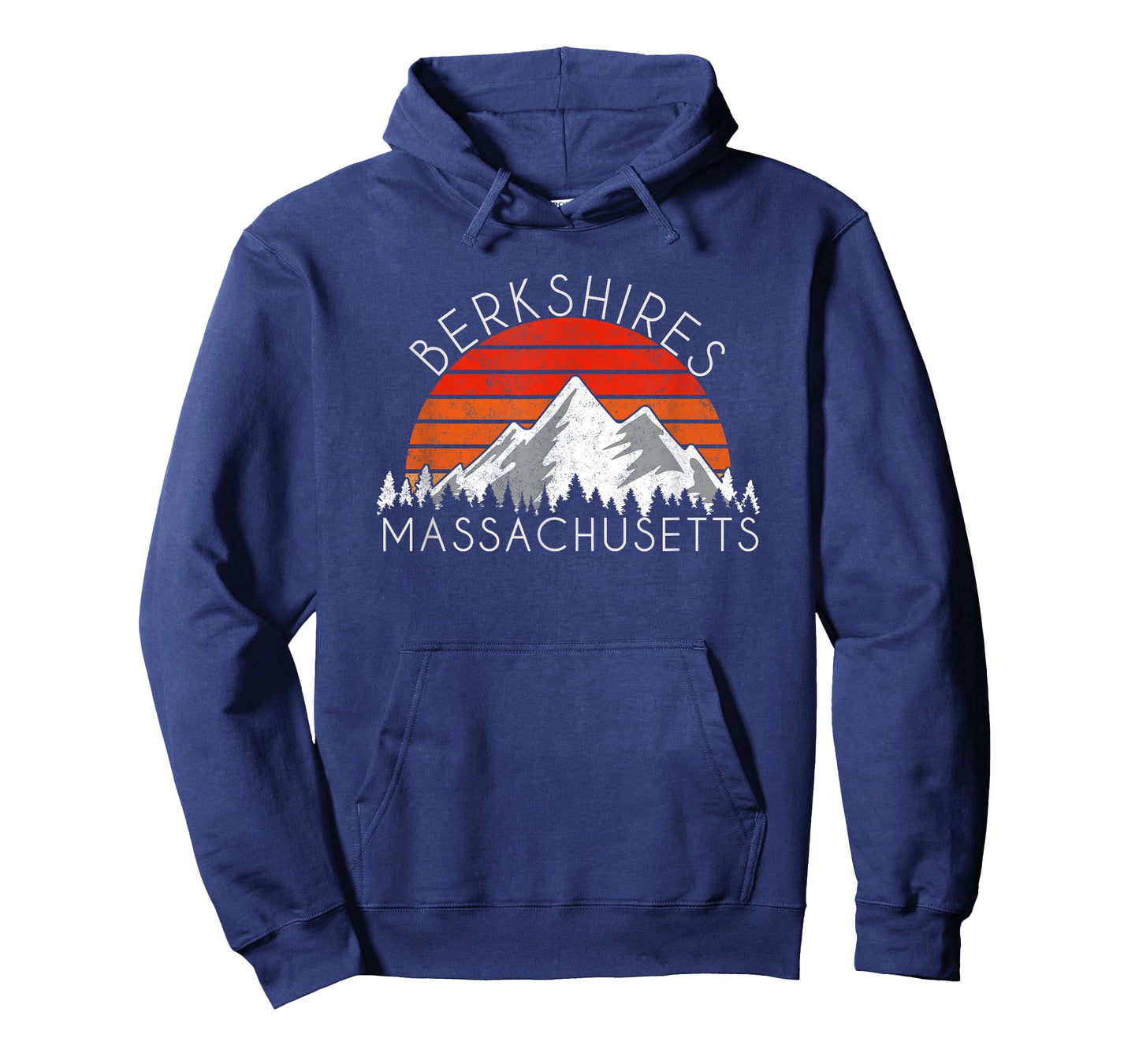Retro Vintage Berkshires, Massachusetts Distressed T-Shirt