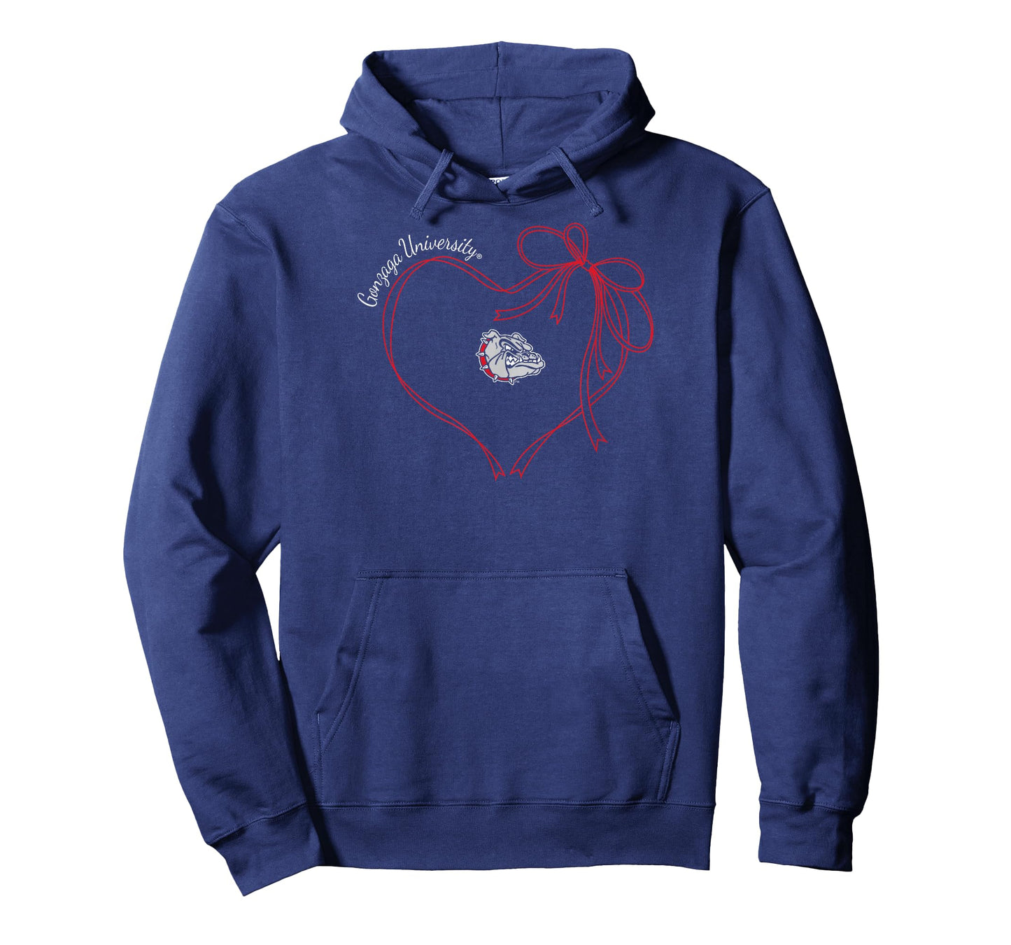 Gonzaga Bulldogs Bow Heart Navy Officially Licensed T-Shirt