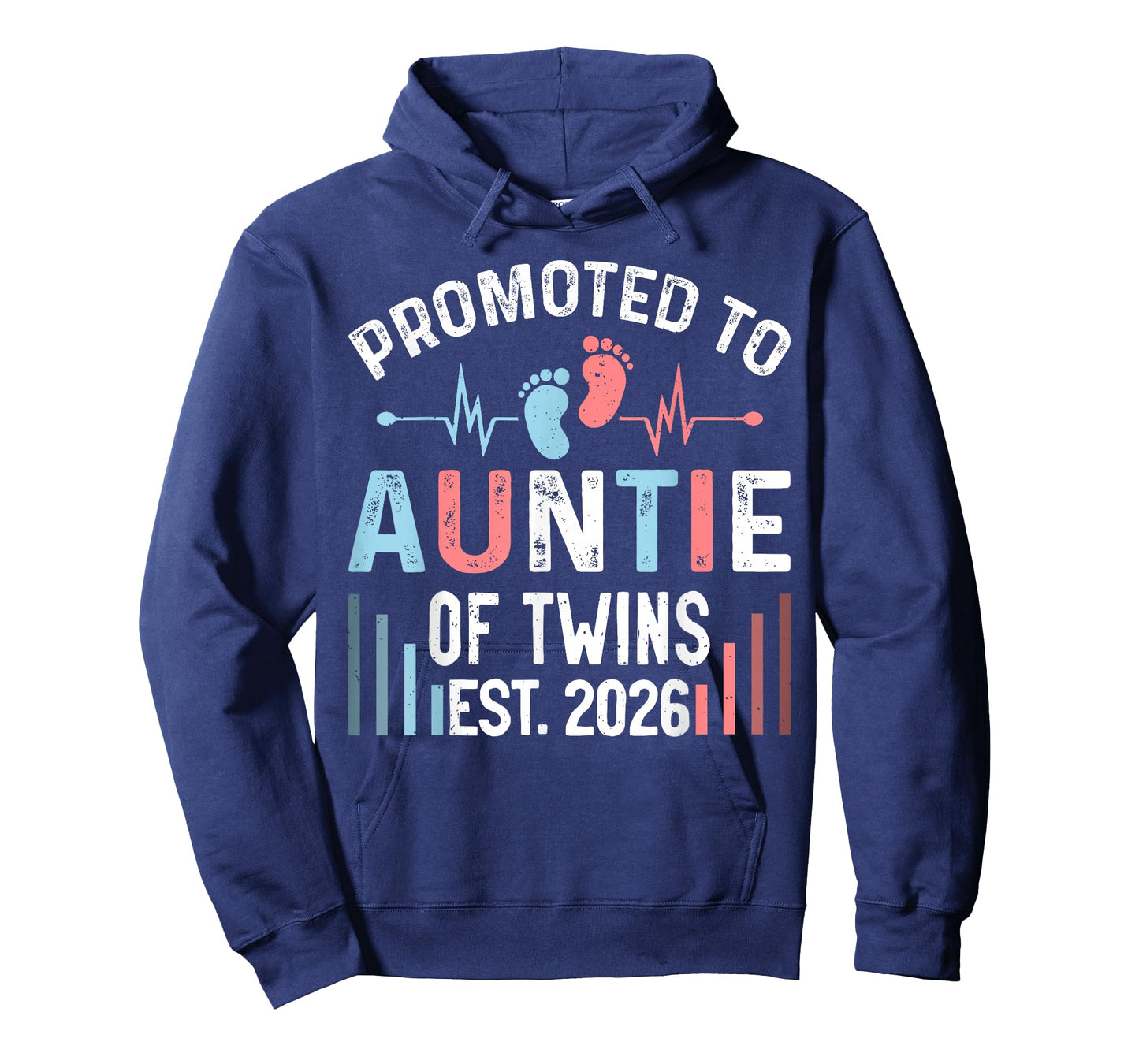 Promoted to Auntie of Twins Est 2026 Twin Baby Shower T-Shirt