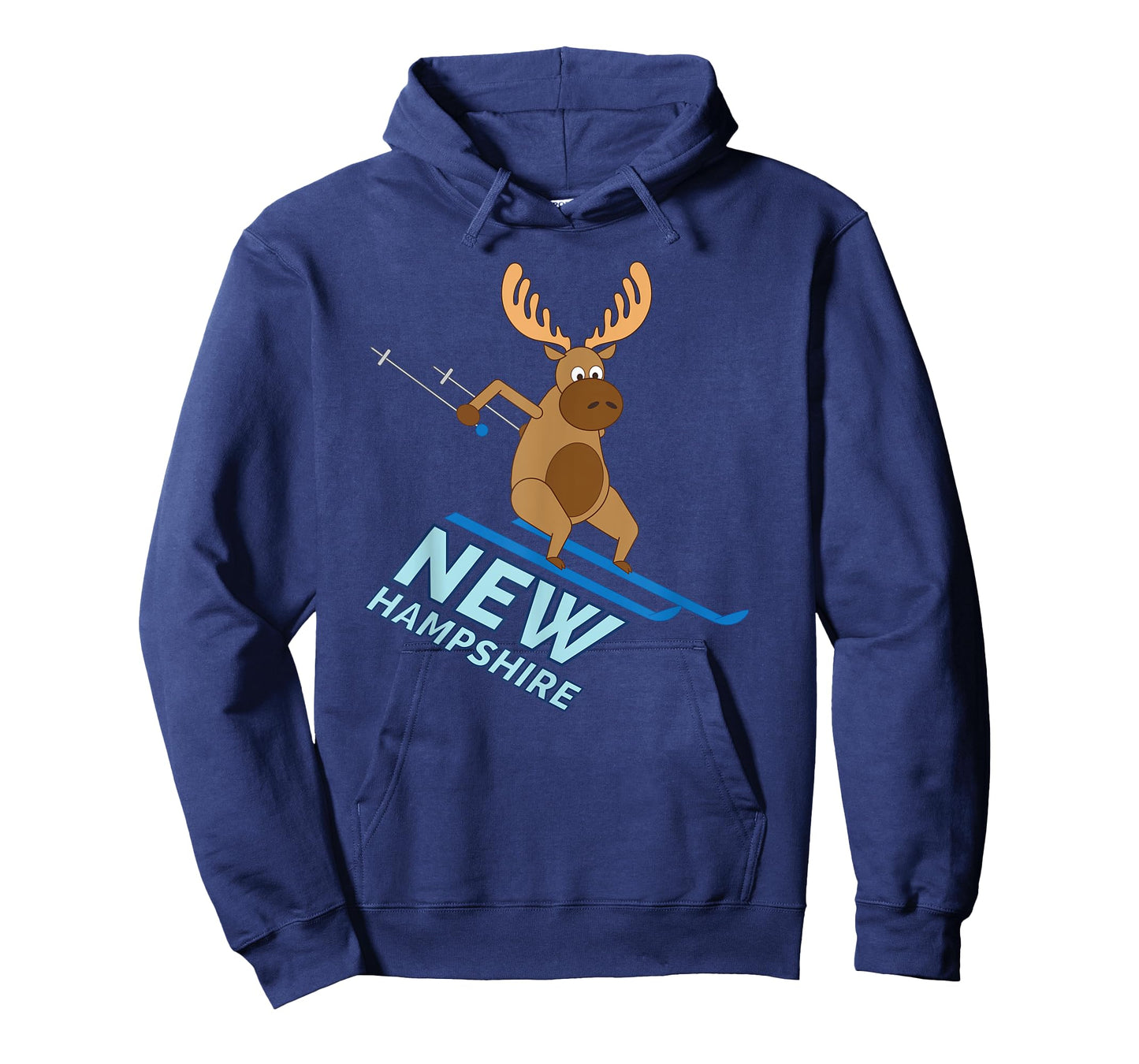 New Hampshire t-shirt | NH Skiing Moose Winter Shirt T-Shirt