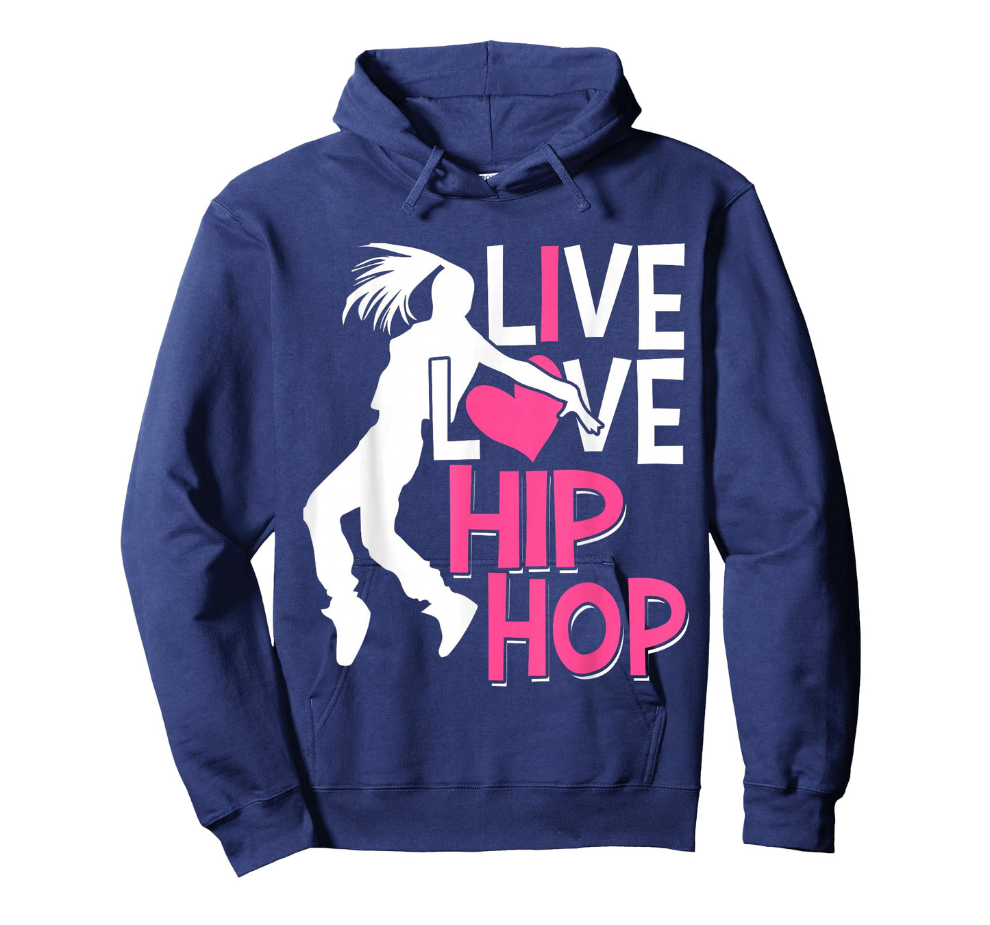 I Love Hip Hop Dance - Pink Heart & Hip Hop Dancer T-Shirt