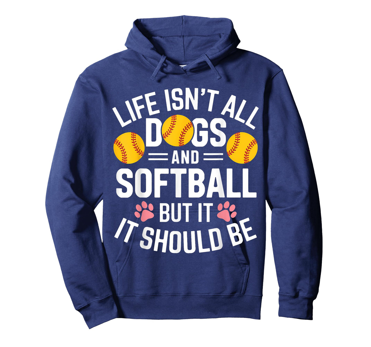 Dogs And Softball Funny Softball T-Shirt