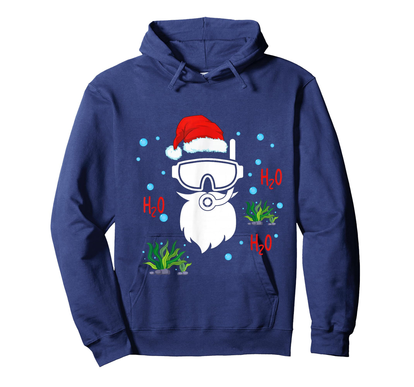 Christmas Diving Santa Face Funny Scuba Diver Dving Lover T-Shirt
