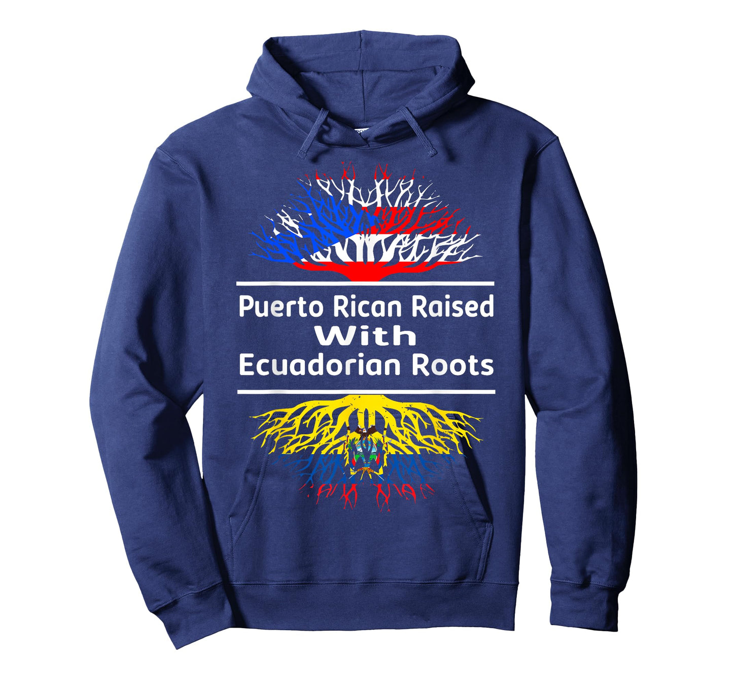 Half Ecuadorian Half Puerto Rican Rico Ecuador Flag Roots T-Shirt