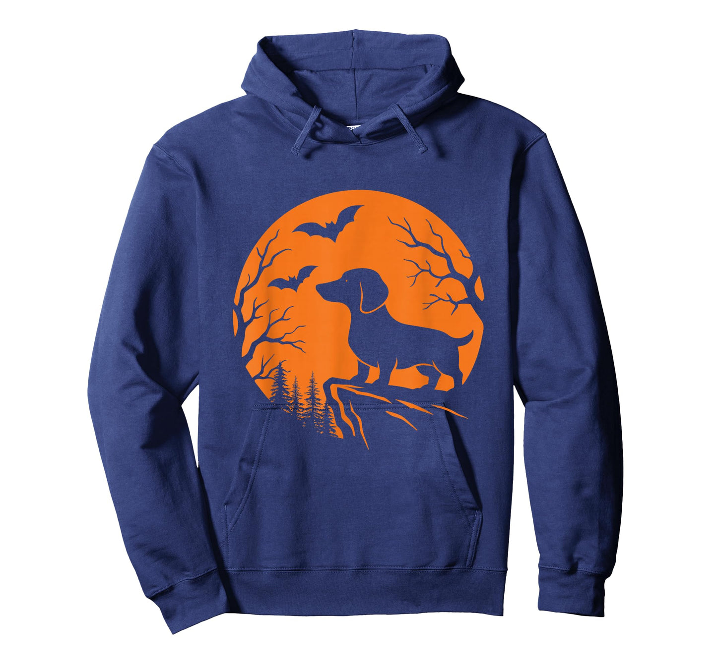 Weiner Dog Moon - Spooky Halloween Dachshund Sausage Dog T-Shirt