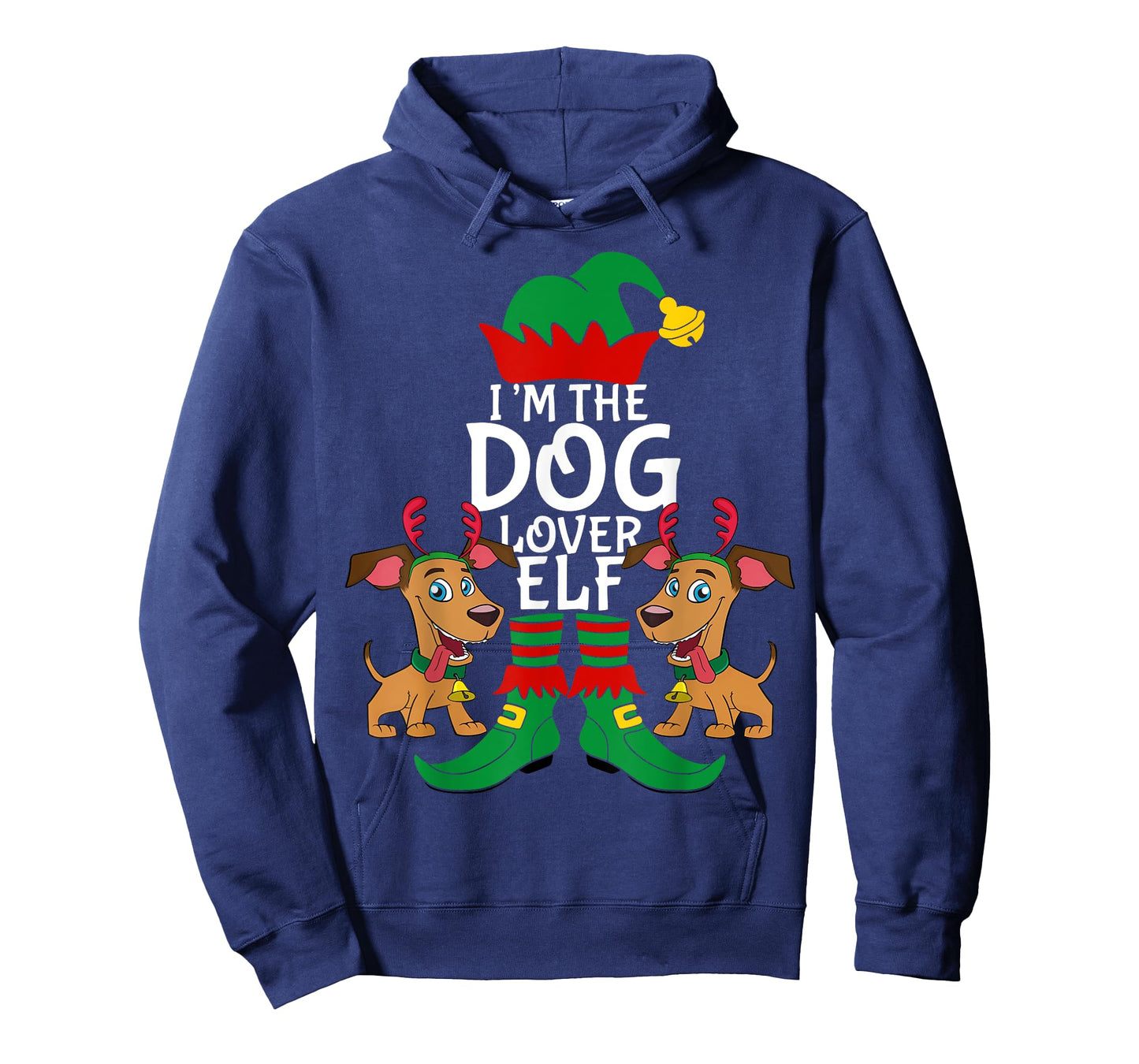 I'm The Dog Lover Elf Matching Christmas Pet Owner Xmas Gift Men Women Kids T-Shirt