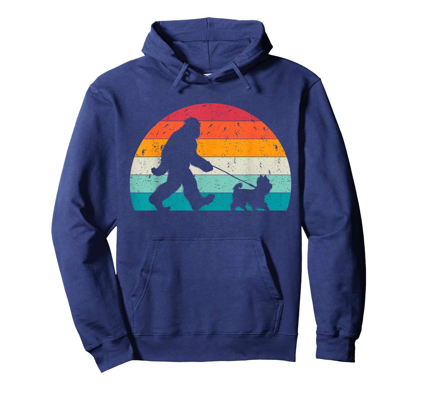 Bigfoot Walking a Dog Funny Yorkshire Terrier Lovers Dog Dad T-Shirt for Men Women Girls Kids
