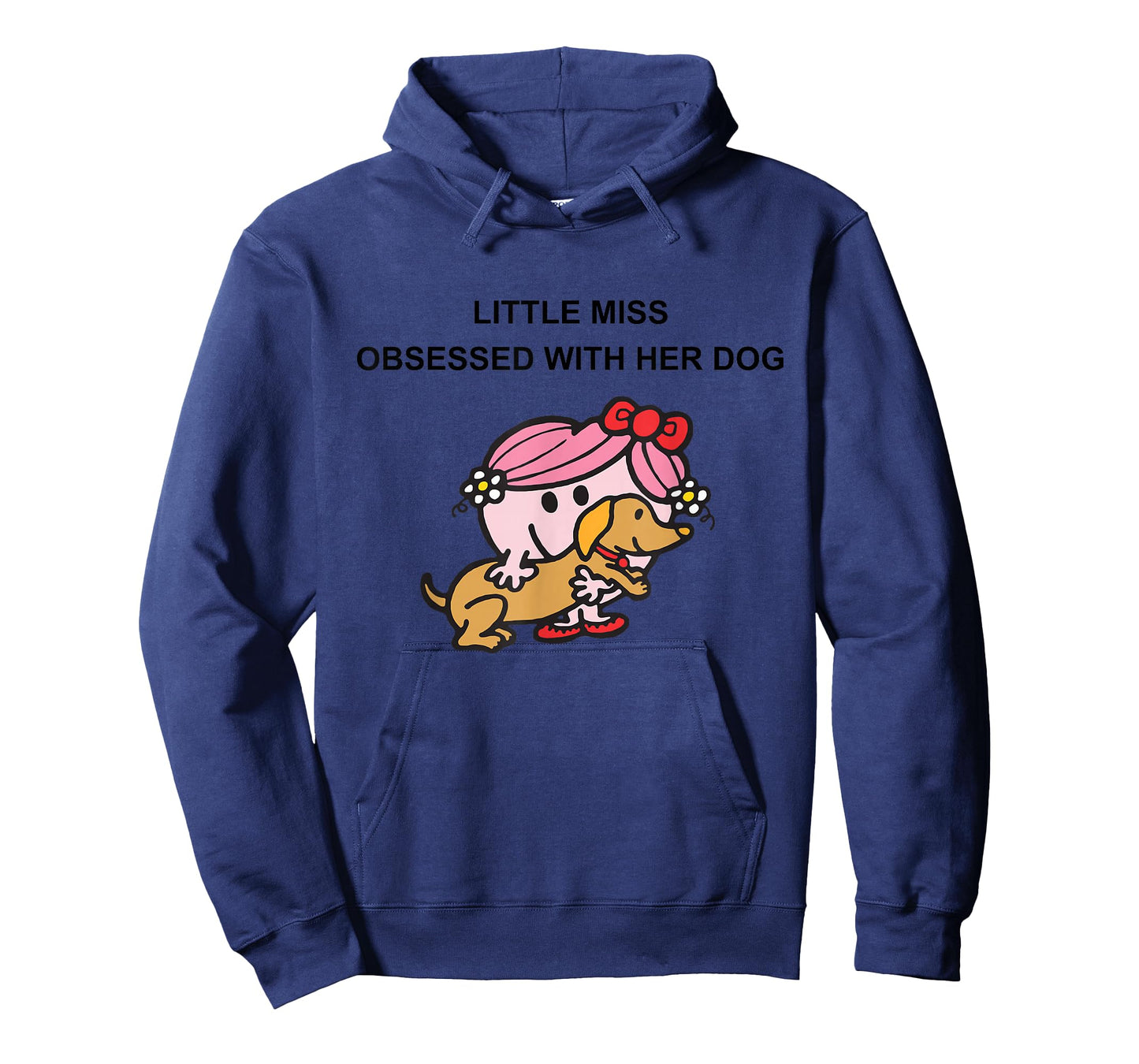 Little Miss Obsessed with Her Dog Funny Design T-Shirt