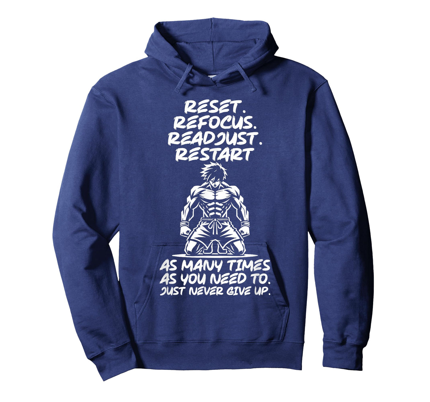 Reset Refocus Readjust, Anime Gym Workout Fitness Motivation T-Shirt