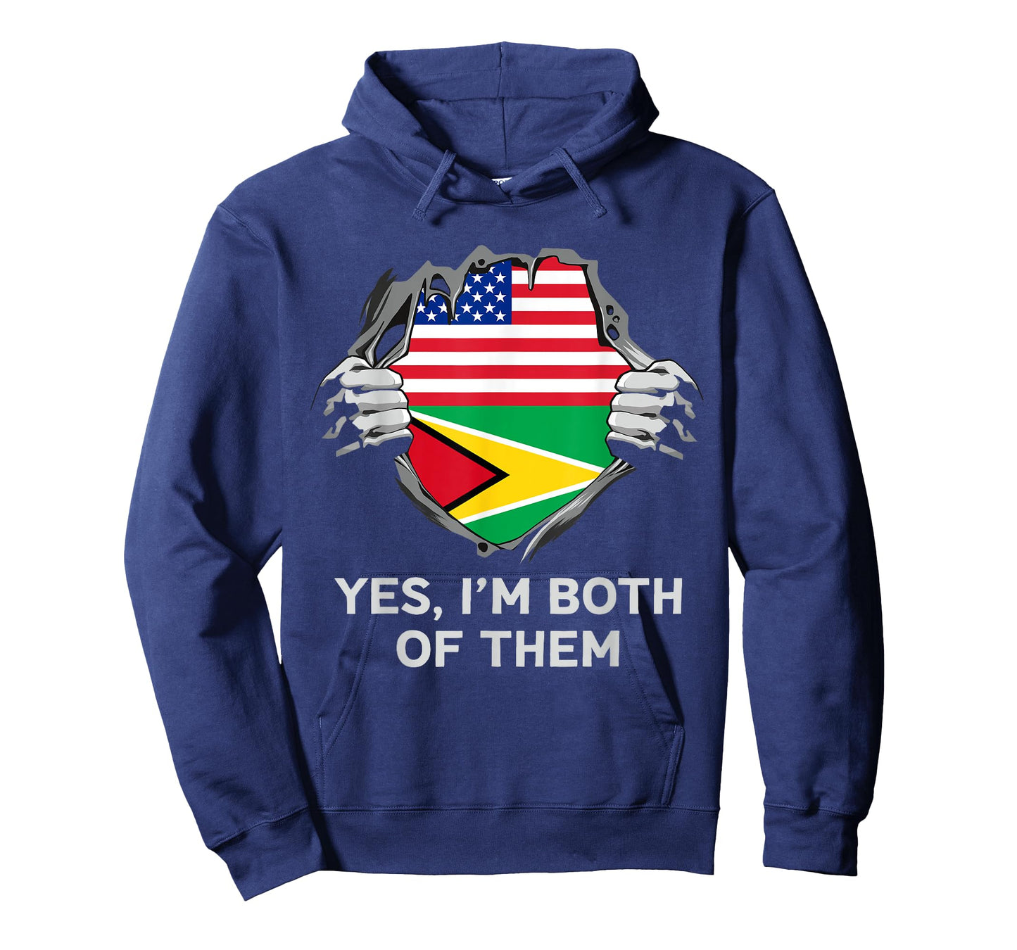 Half American Half Guyanese USA Guyana Flag Mens Womens T-Shirt