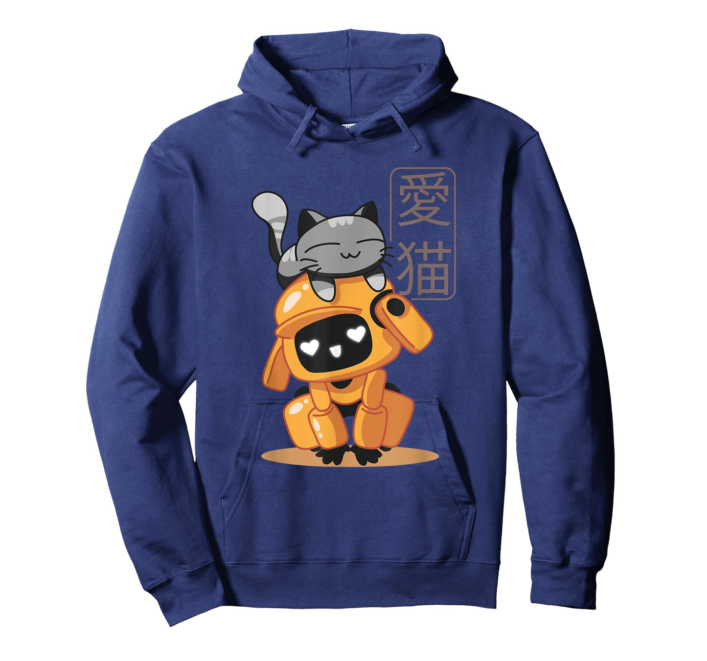 Cute Japanese Robot With A Cat Kawaii Illustration Kids T-Shirt