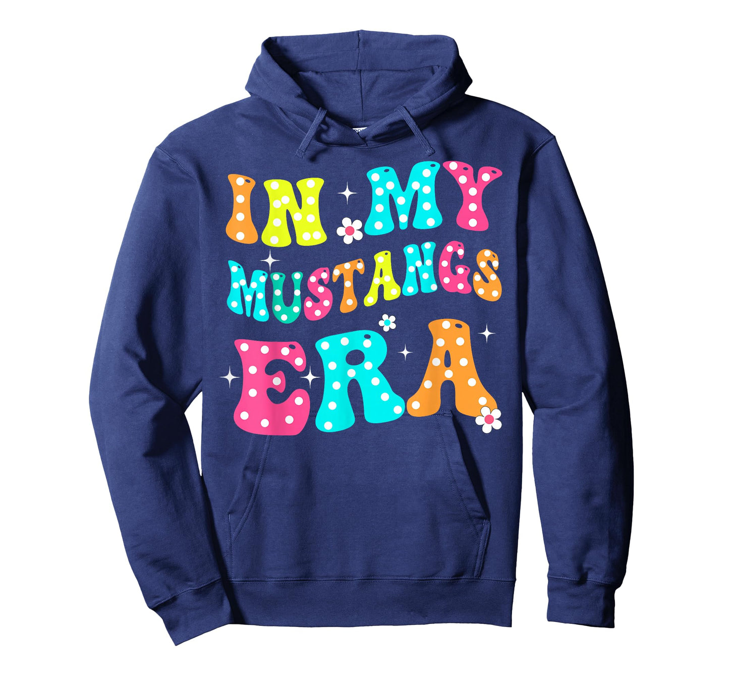In My Mustangs Era Back to School Spirit Game Retro Groovy T-Shirt